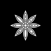 Anise star dark mode glyph icon vector