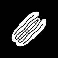 Pecan nut dark mode glyph icon vector