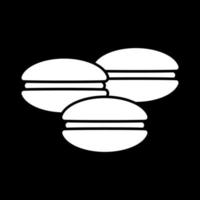 Macaroons dark mode glyph icon vector