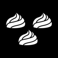 Meringue dark mode glyph icon vector