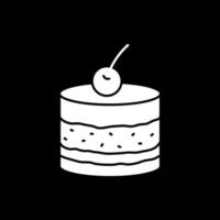 Cake dark mode glyph icon vector