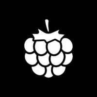Fresh raspberry dark mode glyph icon vector