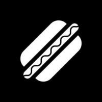American hot dog dark mode glyph icon