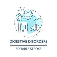 Digestive disorders concept icon vector