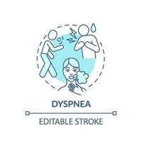 Dyspnea concept icon vector