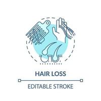 Hair loss concept icon vector