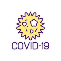 Covid 19 color icon vector