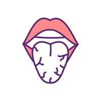 Dry mouth color icon vector