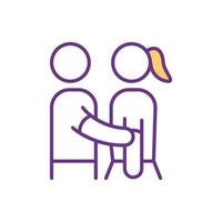 Emotional support color icon vector