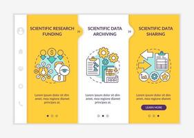 Components of research onboarding vector template