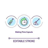 Making time capsule concept icon vector