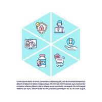 Online pharmacy concept icon with text vector
