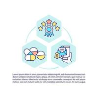 Online drugstore concept icon with text vector