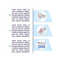 Age group for covid medication concept icon with text vector