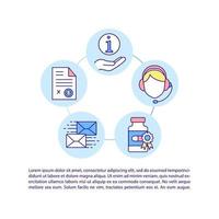 Drugstore customer support concept icon with text vector