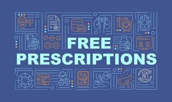 Free prescription word concepts banner vector