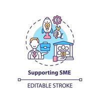 Supporting SME concept icon