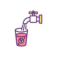 Water contamination color icon vector