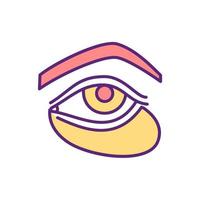 Sunken eyes color icon vector