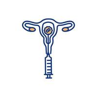 Artificial insemination color icon vector