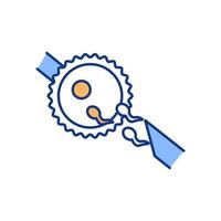 In vitro fertilization color icon vector