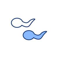 Spermatozoon color icon vector