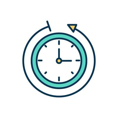 Time tracking color icon