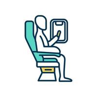 WiFi in airplanes color icon vector