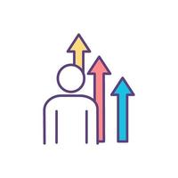 Skills improvement color icon vector