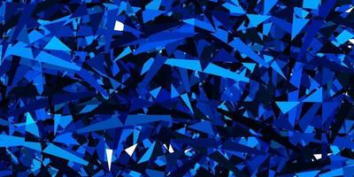Dark blue vector background with polygonal forms.