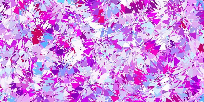 Light blue, red vector background with polygonal forms.