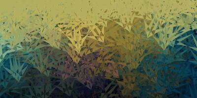 Dark blue, yellow vector pattern with polygonal shapes.