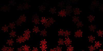 Dark brown vector texture with disease symbols.