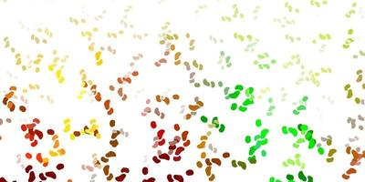 Light green, yellow vector background with random forms.