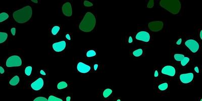 Dark green vector background with random forms.
