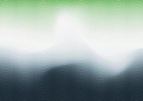 Abstract green, white and blue gradient blurred background with wave line texture vector