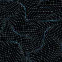 Abstract 3D science technology concept blue grid wavy wave background and texture. vector