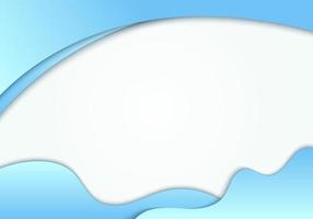 Abstract blue fluid shape with curved header on white background vector