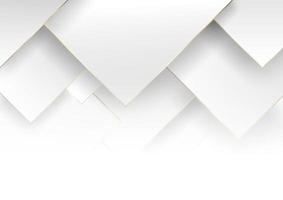 Abstract modern elegant white and gray gradient square shape with golden line