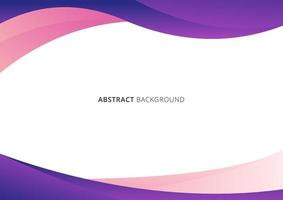 Plantilla de negocio abstracto onda degradada rosa y púrpura o forma curva aislada sobre fondo blanco