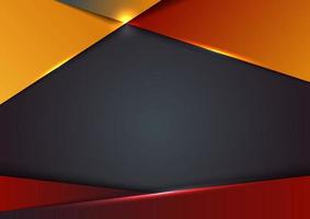 Template design abstract red and yellow gradient geometric shape luxury premium on blue background with lighting effect vector