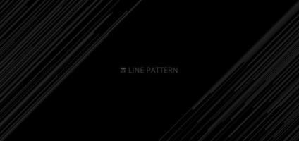 Banner web template abstract light gray diagonal speed lines pattern on black background and texture vector