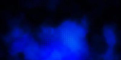 Dark BLUE vector background with bubbles.