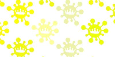 Light green, yellow vector template with flu signs.