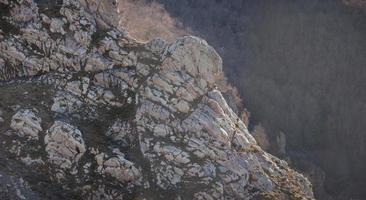 Mountains stripped of their vegetation after a fire photo