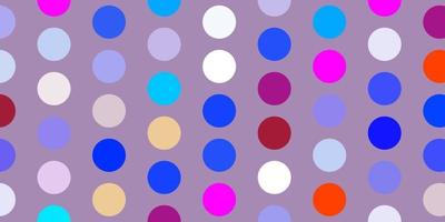 Light multicolor vector template with circles.