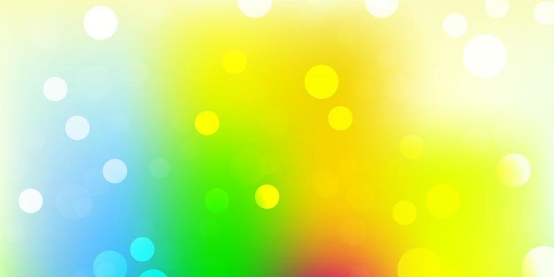 Light multicolor vector background with bubbles.