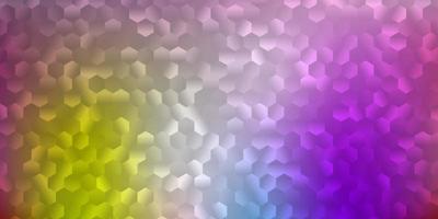 Light multicolor vector texture with colorful hexagons.