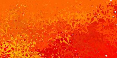 Dark orange vector background with triangles.