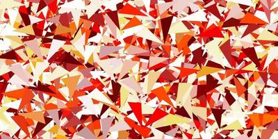 Light orange vector backdrop with triangles, lines.